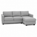 Canapé réversible en angle gris perle avec méridienne 228x150x83 cm