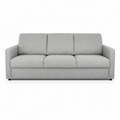 Canapé convertible 3 places gris clair avec coffre couchage 140x190 cm