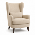 Fauteuil à oreilles beige avec dossier haut 79x88x105 cm