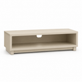 Banc TV bas beige sable avec niche ouverte 120x38x42 cm
