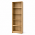 Bibliothèque étroite chêne clair à 5 niveaux 60x30x190 cm
