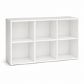 Bibliothèque modulable blanche à 6 casiers 120x30x120 cm