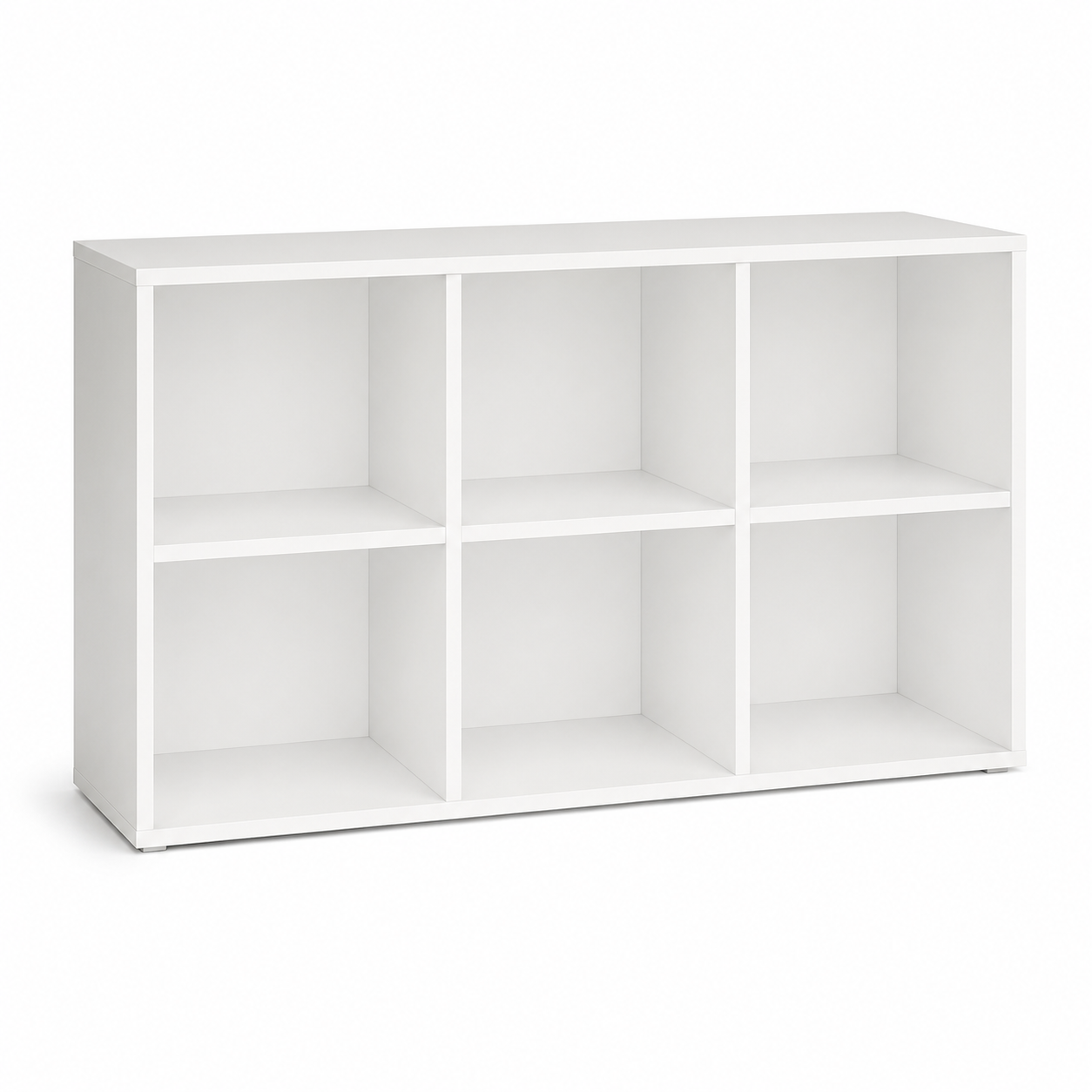 Bibliothèque modulable blanche à 6 casiers 120x30x120 cm