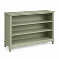 Bibliothèque basse vert sauge à 3 niches 110x32x90 cm